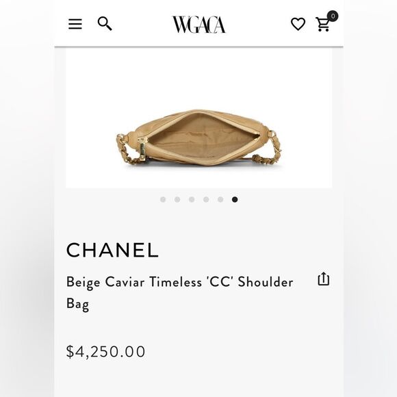 Chanel Cavier Quilted Timeless CC Shoulder Bag Beige - Picture 7 of 16